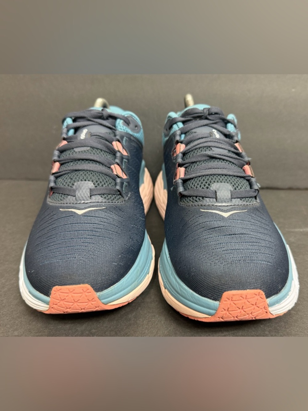 Hoka One One Gaviota 3 Women's 9.5 B Ombre Blue Rosette Running Sneaker Shoe EUC - Picture 5 of 11